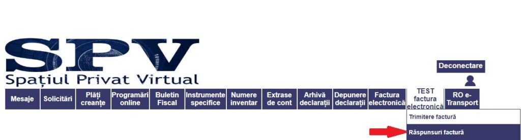 anaf spv verificare e-factura